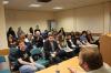 The audience from the front of the room.