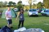 Jonni and Kat setting up their tent.