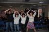 Attendees at the AHS national conference make an A for Atheist.