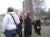Everyone starring at the statue.